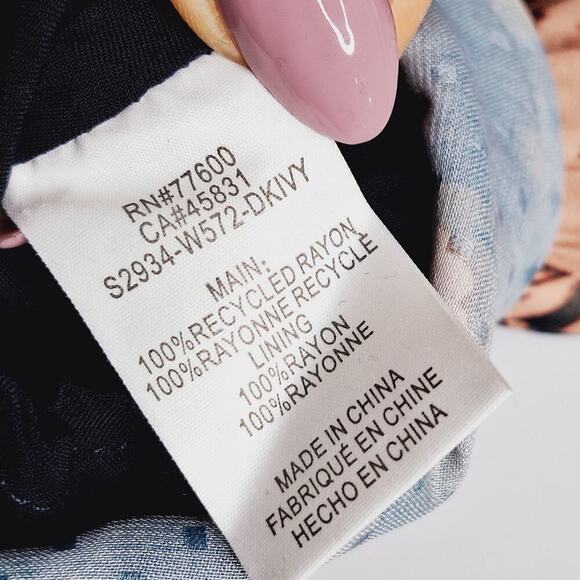 Saltwater LUXE Alyvia Midi Dress M Dark Ivy Floral Cottage Boho Smocked Puff - Picture 10 of 14